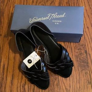 Black espadrille sandals NWT